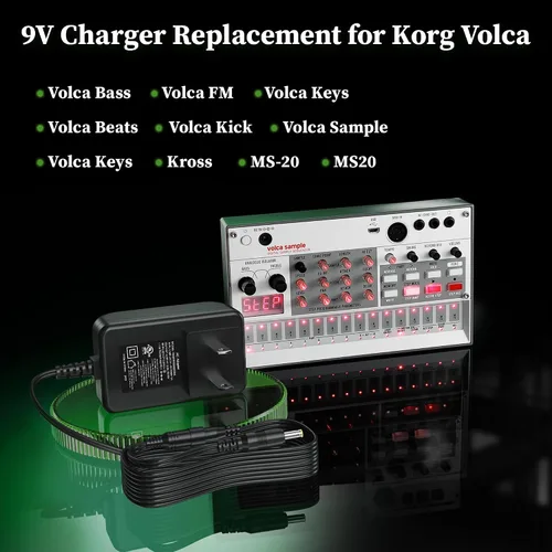 Miniatura 3 de Fuente de alimentación de 9 V para Korg KA350 KA-350 Cargador para Volca Bass Volca FM Monólogo Volca Llaves Volca Beats Volca Kick Sequencer Analog