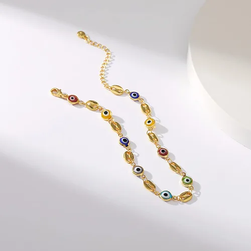 Miniatura 22 de Tobillera para mujer, chapada en oro de 18 quilates, tobillera con dije de oro, impermeable, para verano, playa, cadena de pie, joyería para regalos
