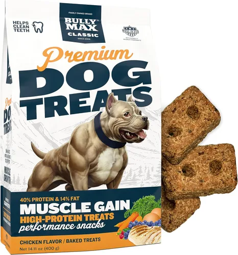 Miniatura 11 de Bully Max Golosinas prémium para perros con alto contenido de proteínas para cachorros y perros adultos, golosinas de entrenamiento para perros