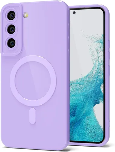 Miniatura 87 de Svanove para Samsung Galaxy S22 Funda de teléfono de silicona magnética, compatible con Magsafe, linda para mujeres, brillante color brillante, gel