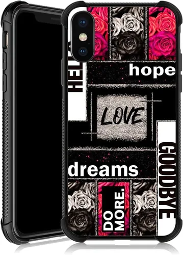 Miniatura 29 de Funda para iPhone Xs Max, diseños de girasol, estrella, cielo, cubierta trasera de cristal templado antiarañazos, esquinas reforzadas, carcasa