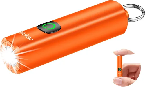 Miniatura 14 de Blukar Linterna EDC Recargable, Mini Linterna de Llavero de 360L con 3 Modos de Iluminación, Función de Memoria, Impermeable, Luz de Bolsillo