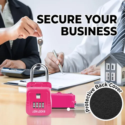 Miniatura 5 de Lion Locks Caja de Seguridad para Llaves 1500 con Código, Caja de Seguridad para Llaves al Aire Libre, Caja de Seguridad de Agente Inmobiliario