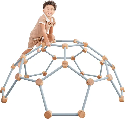 Miniatura 7 de Comfy Cubs Gimnasio de Juego de Madera para Niños Pequeños de 3 a 6 Años - Escalador Montessori para Niños - Juguete de Escalada Seguro que Soporta