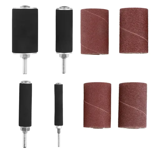 Miniatura 3 de Kit de tambor de lijado, juego de tambor de lijado de goma, juego de herramientas de lijadora de tambor de lijado de husillo, fundas de lijado