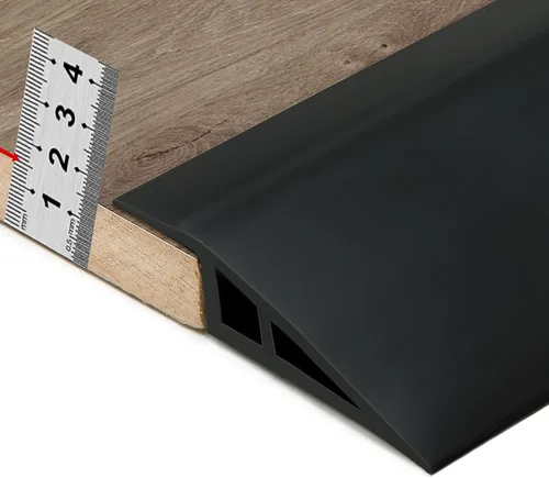 Miniatura 18 de BNELL Tira de molduras para bordes de alfombras y pisos, Tira de transición de piso autoadhesiva de PVC, Umbrales para puertas con una altura menor