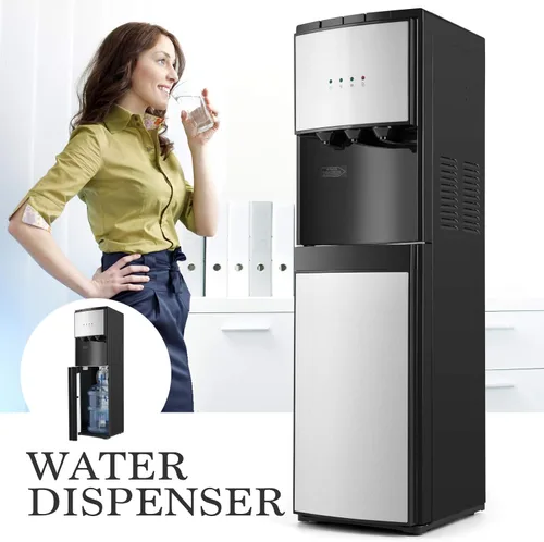 Miniatura 7 de Dispensador de agua de 5 galones, enfriador de agua fría y caliente con carga inferior, 3 ajustes de temperatura, indicador de botella vacía