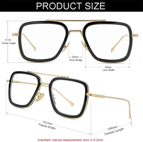 Miniatura 5 de Gafas de bloqueo de luz azul estilo Tony Stark para hombres y mujeres, gafas de juegos de computadora de Iron Man y Spider-Man