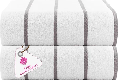 Miniatura 44 de CASA COPENHAGEN Solitaire Juego de 6 toallas - Negro, 600 GSM 2 toallas de baño 2 toallas de mano 2 toallitas, diseñadas en Dinamarca, hechas