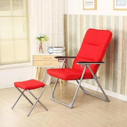 Miniatura 2 de Silla reclinable ergonómica de oficina simple para el hogar, sofá perezoso, silla de dormitorio, silla de computadora, silla plegable, silla