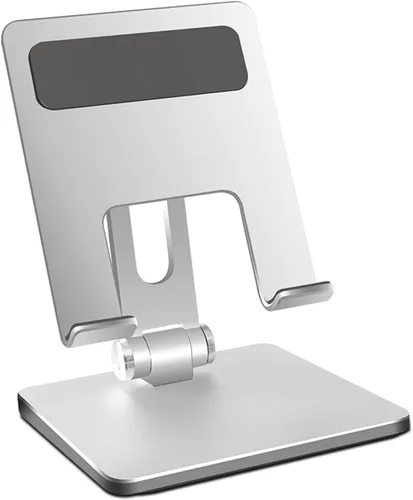 Miniatura 8 de Tissting Soporte ajustable para tableta, soporte para tableta de aleación de aluminio, plegable, antideslizante, soporte de escritorio, portátil
