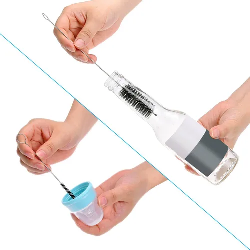 Miniatura 2 de Juego de 15 cepillos de limpieza y 10 agujas de limpieza - para pequeñas aberturas/tubos/tuberías - por ejemplo: pistola de pintura en aerosol