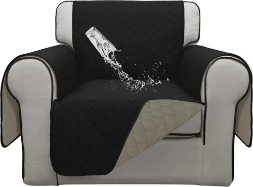 Miniatura 69 de ISSUNTEX Fundas de sofá de dos plazas con doble protección 100% impermeables para sala de estar, fundas para sofá de 2 cojines, protector de muebles
