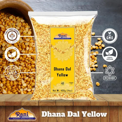 Miniatura 5 de Rani Dhana Dal (semillas de cilantro tostado) Amarillo 14 oz (400 gm) ~ Todo natural Vegano Sin colores Apto para gluten Sin OMG Kosher