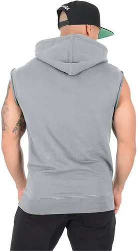 Miniatura 3 de OEAK Mens T Shirt Hooded Workout Tank Tops Sleeveless Hoodies Muscle Shirt Gym Training Blouse with Athletic Pockets