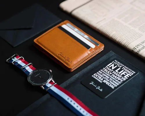 Miniatura 6 de Jaimie Jacobs - Flap Boy Slim - Cartera mágica de solapa para hombre con bolsillo frontal RFID, cartera delgada de piel genuina