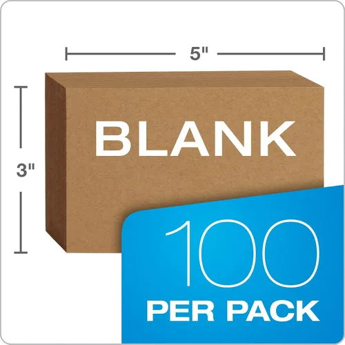 Miniatura 2 de Oxford Tarjetas de índice Kraft, paquete de 100, tarjetas de índice de 3 x 5 pulgadas, papel grueso de alta calidad para regalos, manualidades