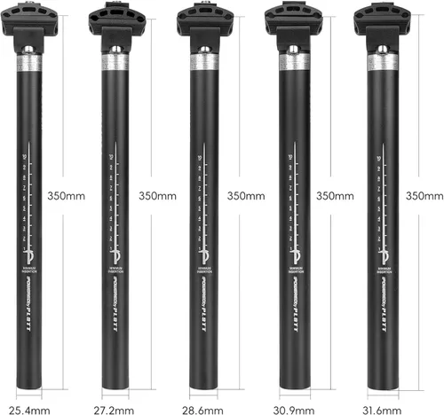 Miniatura 3 de PLATTBK Tija de asiento de bicicleta 25.4/27.2/28.6/30.9/31.6 13.780 in aleación de aluminio Road Bike MTB Seatpost