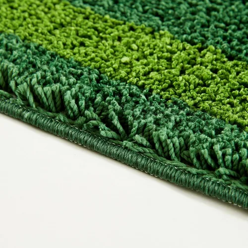 Miniatura 6 de Lindas alfombras navideñas de Ouyattle para baño, tapete antideslizante lavable, verde, con renos de Grinch, divertido tapete de Navidad de 2x3
