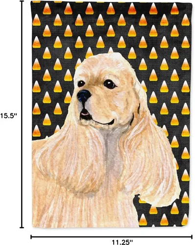 Miniatura 7 de Caroline's Treasures SS4315GF - Bandera decorativa para patio exterior, diseño de maíz y maíz con diseño de Cocker Spaniel, para jardín, jardín