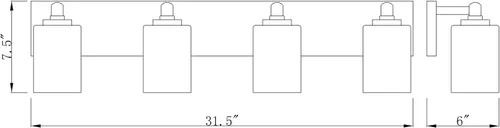 Miniatura 2 de Z-Lite 4 luces tocador 485-4V-CH, cromo Cromado