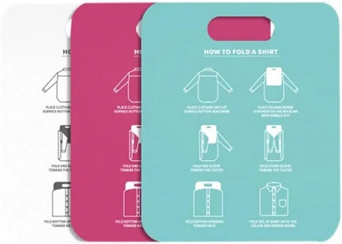 Miniatura 7 de Zerodis Tabla plegable para camisas, tabla plegable para camisetas, tabla plegable de plástico, carpeta de lavandería, herramienta de almacenamiento
