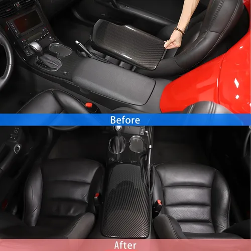 Miniatura 2 de Cubierta de panel de caja de reposabrazos compatible con Chevy Corvette C6 2005-2013, caja de reposabrazos de control central, accesorios