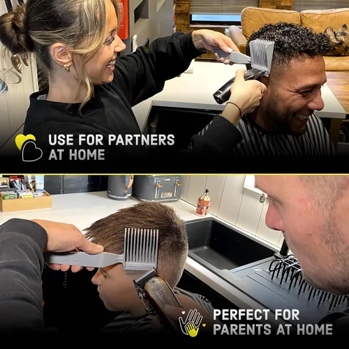 Miniatura 4 de Blend Frend Peine de cortapelos, grado 1 (0.118 pulgadas), usuarios en casa, barberos novatos, fabricado en Reino Unido, compatible con todas