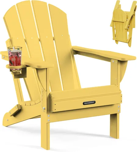 Miniatura 26 de MUCHENGHY Sillas Adirondack plegables, sillas de patio, sillas de césped, silla para exteriores, silla Adirondack de plástico, hoguera, resistente a