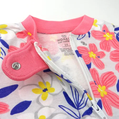Miniatura 3 de HonestBaby Footed Sleep & Play Pajamas Organic Cotton for Infant Baby Girls (LEGACY)