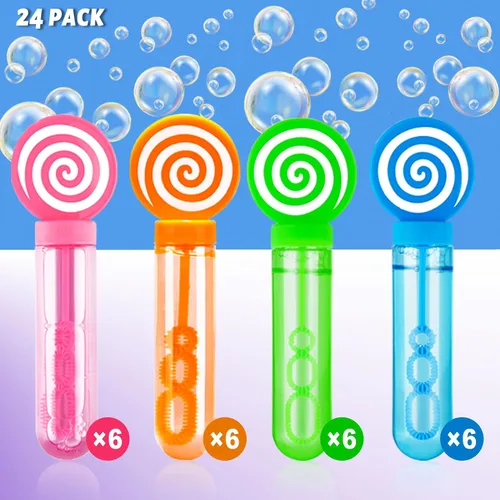 Miniatura 3 de JOYYPOP Juego de 24 mini varitas de burbujas de 4 colores para niños, regalos de fiesta de burbujas, regalos de verano para niños y niñas, fiesta