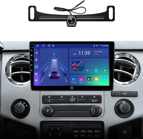 Estéreo de coche QLED Android 13 de 10 pulgadas para Ford F150 2004-2008, F250 F350 2008-2016 Actualización de radio inalámbrica CarPlay Android