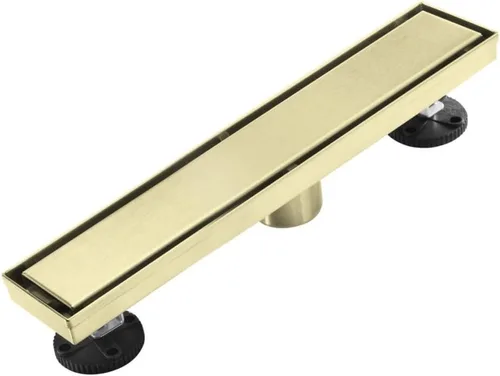 Miniatura 9 de AVSIILE Desagüe Lineal para Piso de Ducha, Oro Cepillado 12 Pulgadas Acero Inoxidable 304 Kit de Desagües de Baño, Desagüe de Zanja Rectangular