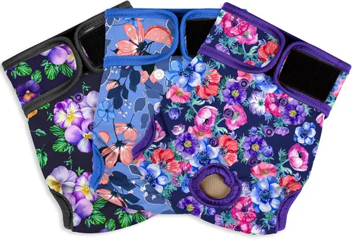 Miniatura 50 de Pañales lavables para perros, para hembras caninas, reutilizables, para periodo de celo, altamente absorbentes, para incontinencia, con broches