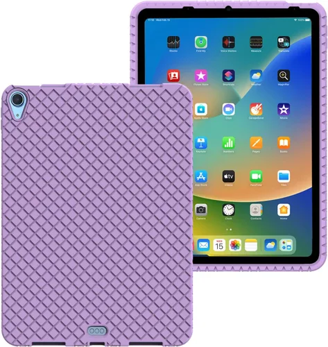 Funda trasera de silicona para iPad Air de 11 pulgadas (M3/M2) 2025/2024, compatible con iPad Air 5/4 Gen 2022/2020, protección de goma Púrpura