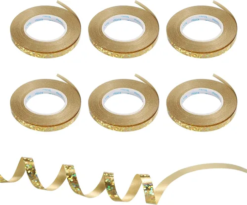 Miniatura 10 de PATIKIL 6 cintas rizadoras de 3/16 pulgadas con láser metálico brillante de 11 yardas iridiscentes para decoración de fiestas, envoltura de regalos