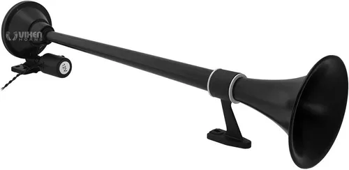 Miniatura 3 de Vixen Horns Bocina de tren para camión/coche. Bocina de aire negra para trompeta única. Db súper fuerte. Se adapta a vehículos de 12 V como