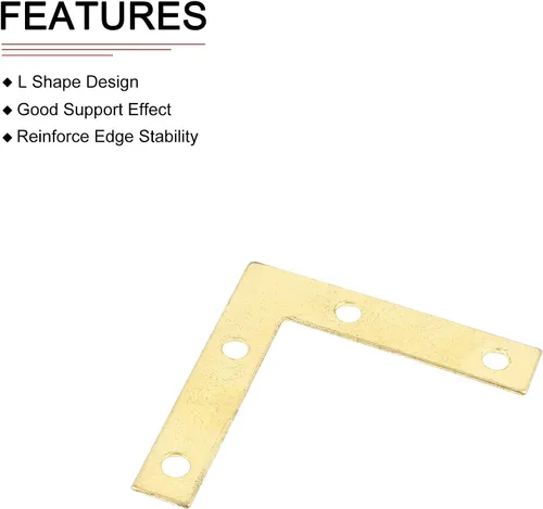 Miniatura 3 de DTGN Placas de reparación en forma de L de 1.969 x 1.969 in (largo x ancho), paquete de 10 unidades, buenas para el mantenimiento de muebles