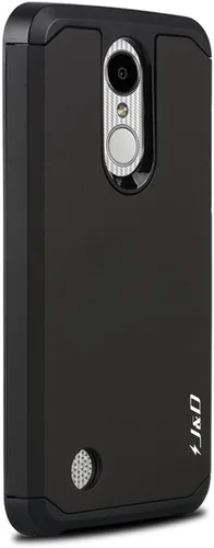 Miniatura 4 de J&D Funda protectora resistente de doble capa híbrida a prueba de golpes para LG Aristo/Phoenix 3/K8 2017/Fortune, funda protectora resistente, Negro