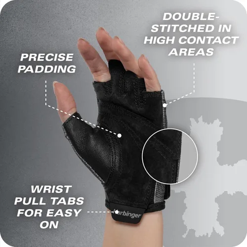 Miniatura 8 de Harbinger Pro Gloves 3.0 - Guantes de entrenamiento de alto rendimiento, agarre mejorado, transpirables elásticos en 4 direcciones, cierre de muñeca