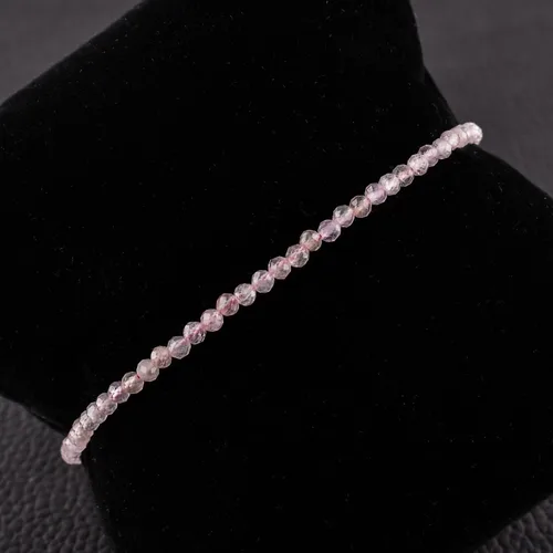 Miniatura 56 de Natural Gemstone Micro Beads Dainty Bangle Bracelet, Handmade Birthstone Jewelry, Healing Chakra Crystals, Silver Plated 8 inch, Birthday Gift for