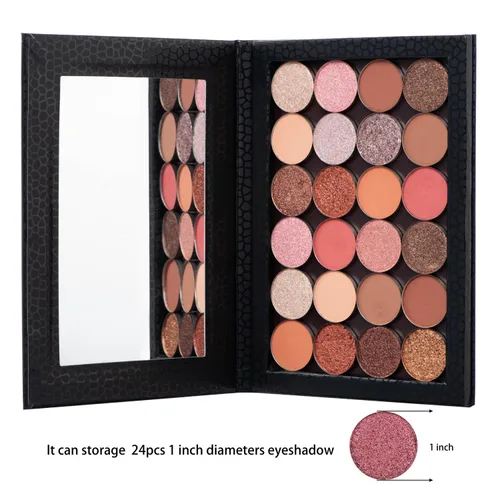 Miniatura 3 de Allwon Paleta magnética Paleta de maquillaje vacía con espejo para sombra de ojos, lápiz labial, rubor en polvo (negro)