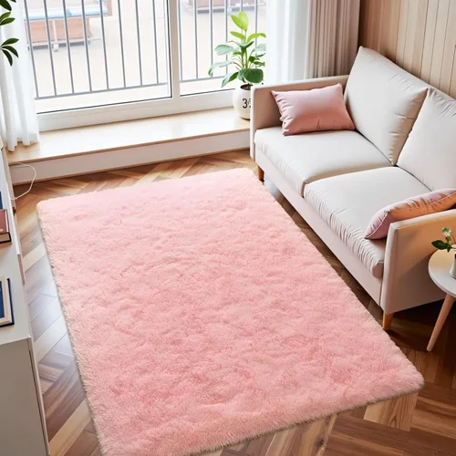 Miniatura 30 de Macgace - Alfombras pequeñas para dormitorio, 2 x 3, beige, antideslizante, alfombra de área, súper suave, de felpa esponjosa, alfombra moderna