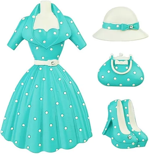 Miniatura 6 de Falda de silicona para mujer, molde de fondant, tacón alto, bolsa de zapatos, sombrero, chocolate, caramelo, princesa, vestido de goma, pasta