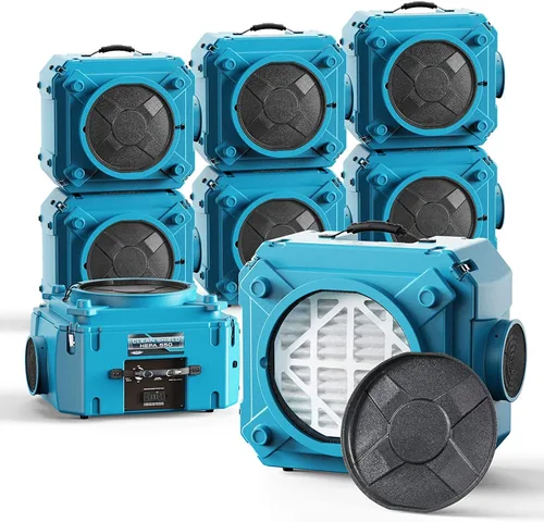 AlorAir CleanShield HEPA 550 - Sistema de filtro HEPA de depurador de aire comercial resistente, cable de alimentación de 25 pies con extremo