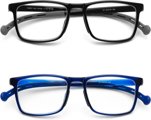 Miniatura 10 de DOOViC 2 Pack Reading Glasses for Women Men TR90 Flexible Lightweight Blue Light Blocking Computer Readers