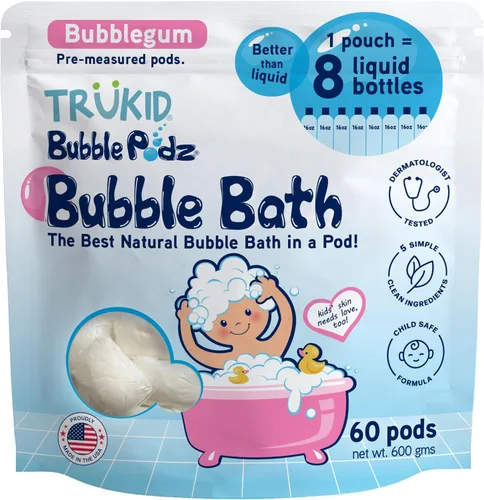 Miniatura 16 de TruKid Bubble Podz - Baño de burbujas para niños, niños pequeños y bebés, bomba de baño suave y refrescante sin lágrimas para piel sensible
