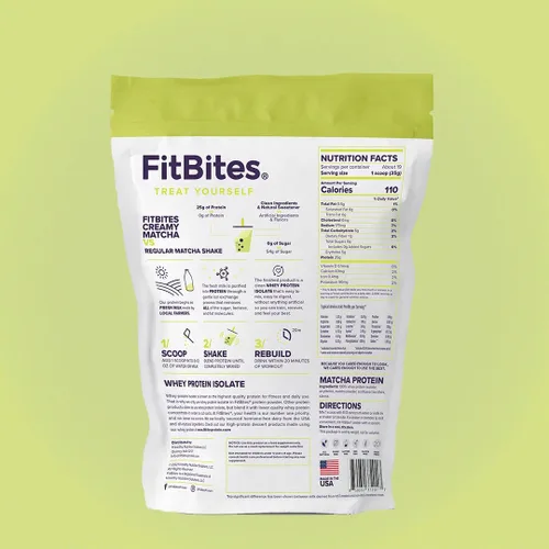 Miniatura 6 de Proteína en polvo de aislado de suero 100% (Matcha Latte), 5.9g de BCAA, sin gluten, sin azúcar, de rápida absorción y fácil digestión