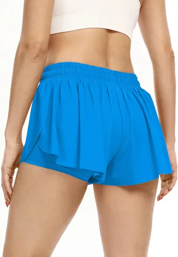 Miniatura 110 de Blaosn Pantalones cortos atléticos fluidos para mujer, gimnasio, yoga, entrenamiento, correr, pantalones cortos de tenis, falda falda linda, ropa