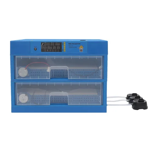 Incubadora de 128 huevos con giro automático de huevos y control de humedad, incubadoras de uso general de 2 capas para incubar huevos con giro